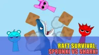 Raft Survival: Sprunki vs Shark!
