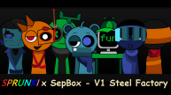 Play Sprunki x SepBox – V1 Steel Factory now!